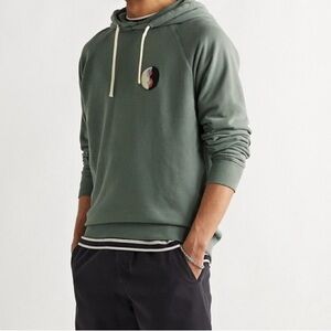 Saturdays NYC - Appliquéd Loopback Cotton-Jersey Hoodie - Green Small